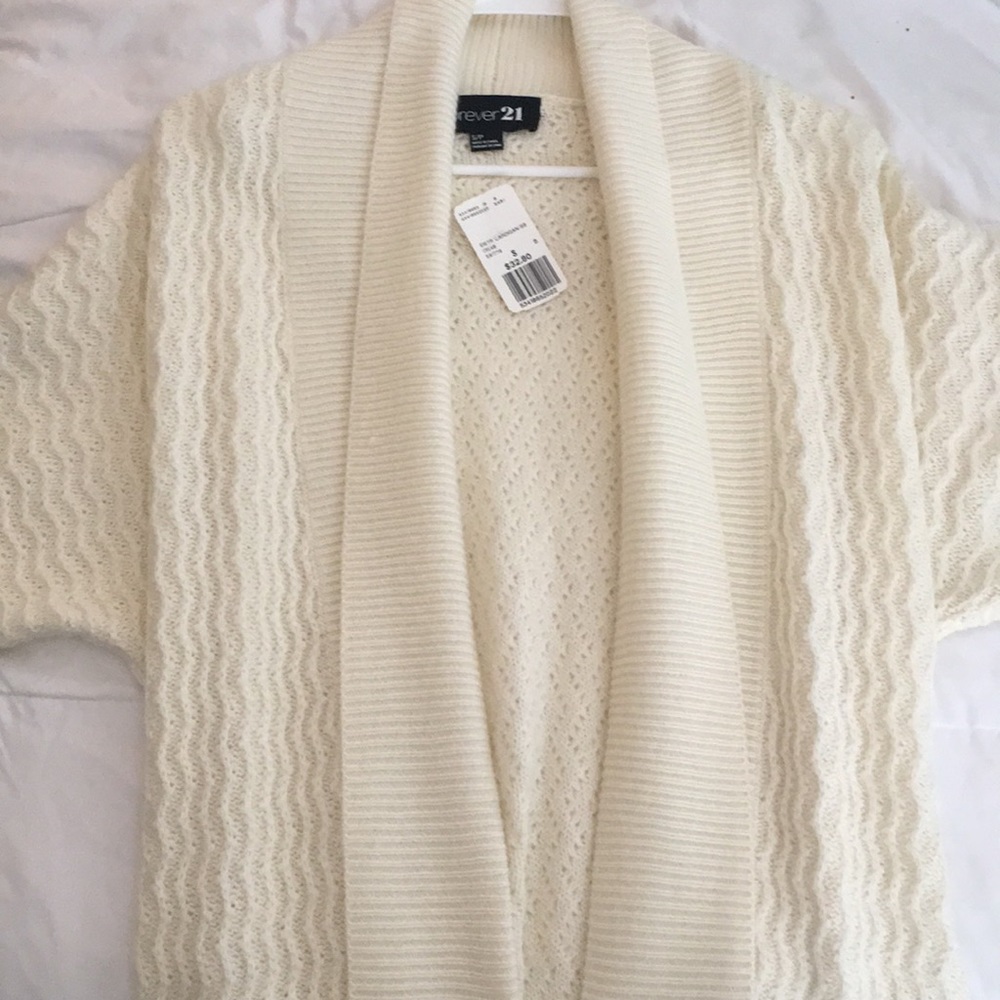 Forever21 Cream Cardigan Sweater